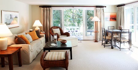 View of Living Room in M5 Mattakesett Duplex