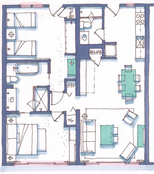 New Floor Plan for the Larger, More Luxurious Edgartown Premium Suite