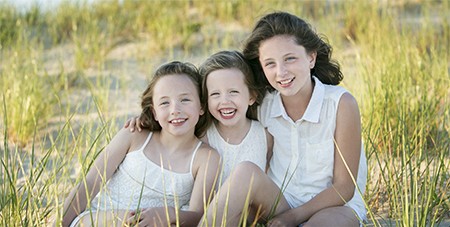 View of Three Sisters Sitting in the Dunes Grass on Martha's Vineyard