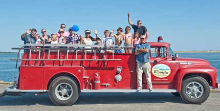 View of Guests on Winnetu Fire Truck at South Beach