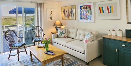 View of Furniture in Living Room of Mattakesett Townhouse D3