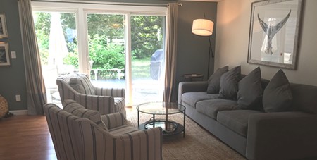 View of Living Room in Mattakesett Townhouse C3