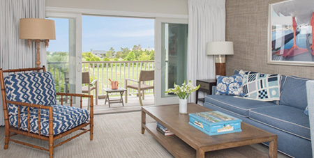 View Out to South Beach from the Living Room of a West Chop Suite at the Winnetu