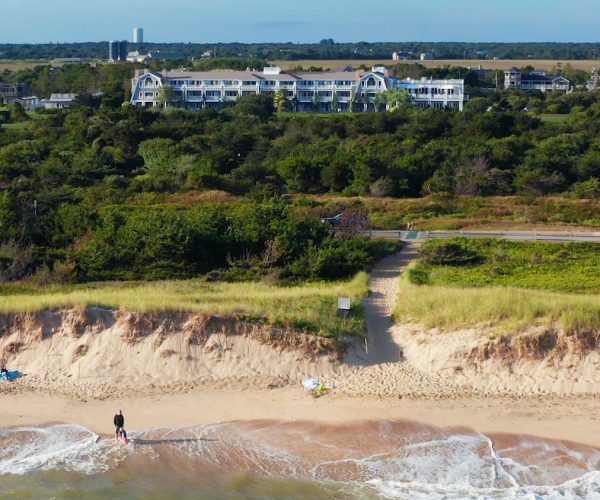 An aerial view of the Winnetu Resort on Martha's Vineyard